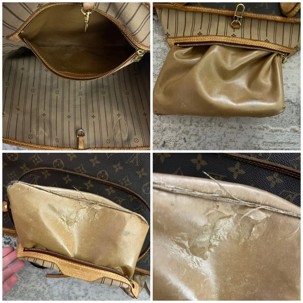 Louis Vuitton monogram coated canvas MM classic neverfull tote
